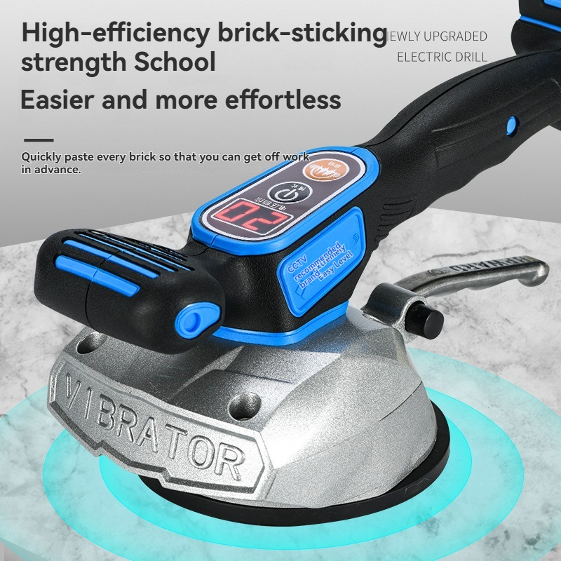 Ceramic Tile Floor - インテリジェントタイル敷設機 超簡単フラット敷設バイブレーター ハンドヘルドセラミック床壁タイルレベリング建設機器