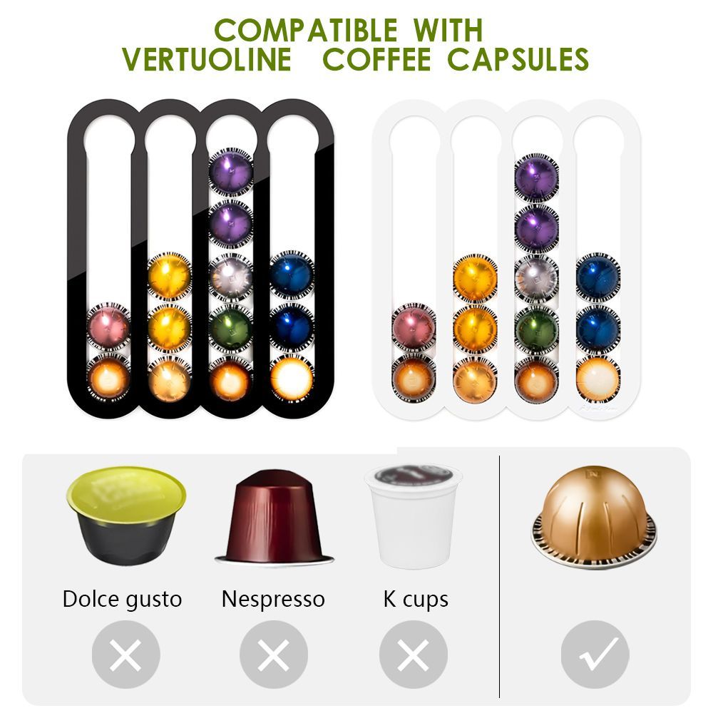 Ceramic Tile Floor - VERTUOLINE アクリル素材 マグネット付き コーヒーカプセル収納キャビネット セラミックタイル ダイニングルーム壁掛け収納ホルダー