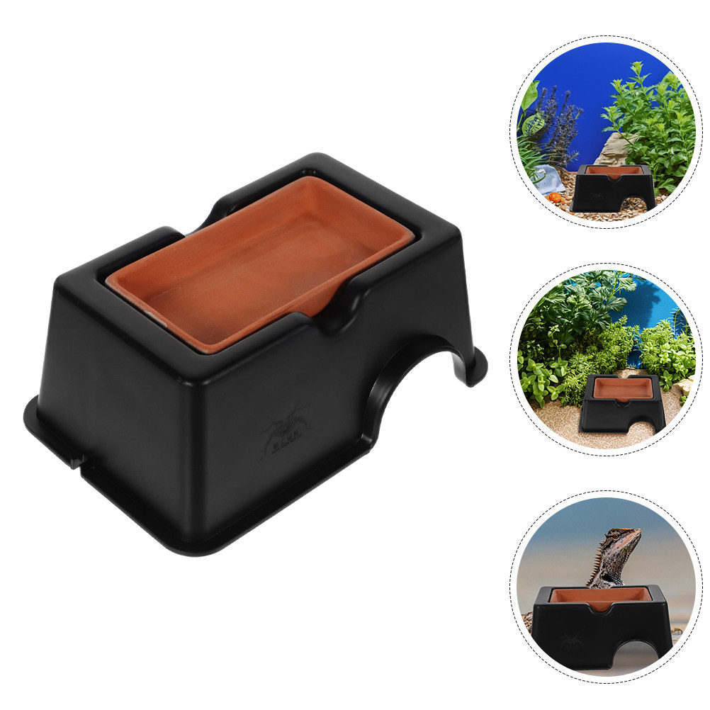 Hide Cave Ceramic - 2個入り 湿気のあるヒョウモントカゲロウ用シェルター 小型爬虫類用セラミック製カメ隠れ家 洞窟 ゲッコ、トカゲ用タンクアクセサリー 隠れ家