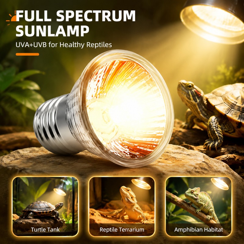 Calcium Powder Reptile - 多用途ペット用保温電球、カメや爬虫類用、太陽光を模倣してカルシウムの吸収を促進、テラリウム用