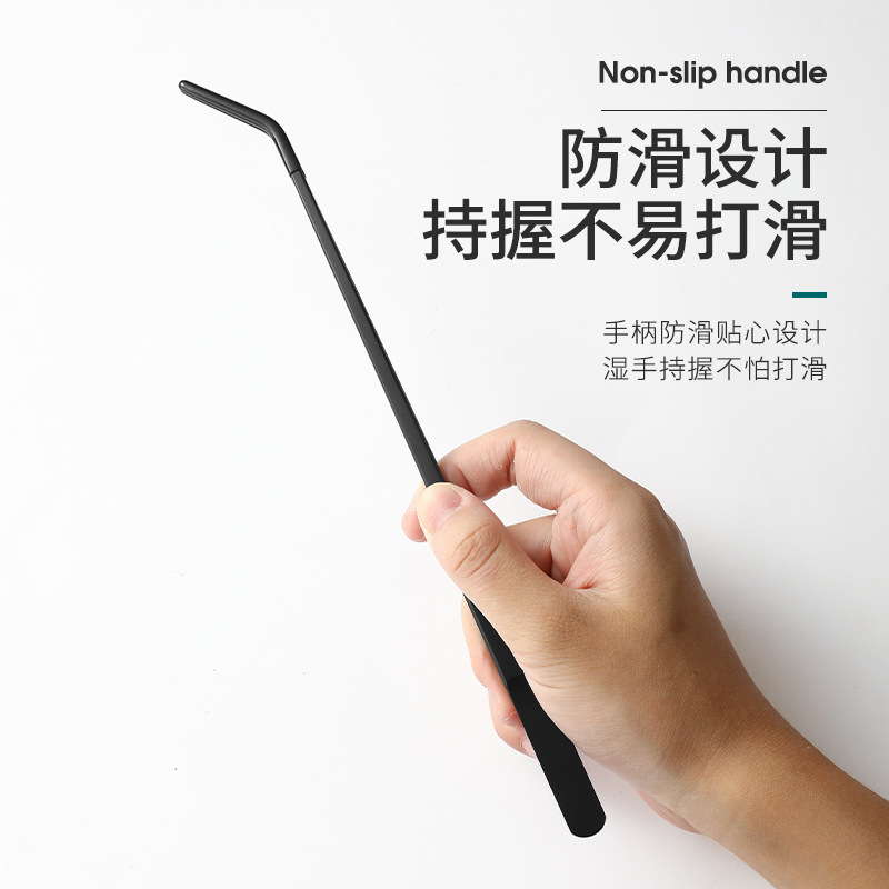 Feeding Tong Stainless - ステンレス鋼爬虫類給餌用トング ゴムチップ付き 水族館用ストレートおよびカーブピンセット ペット給餌アクセサリー