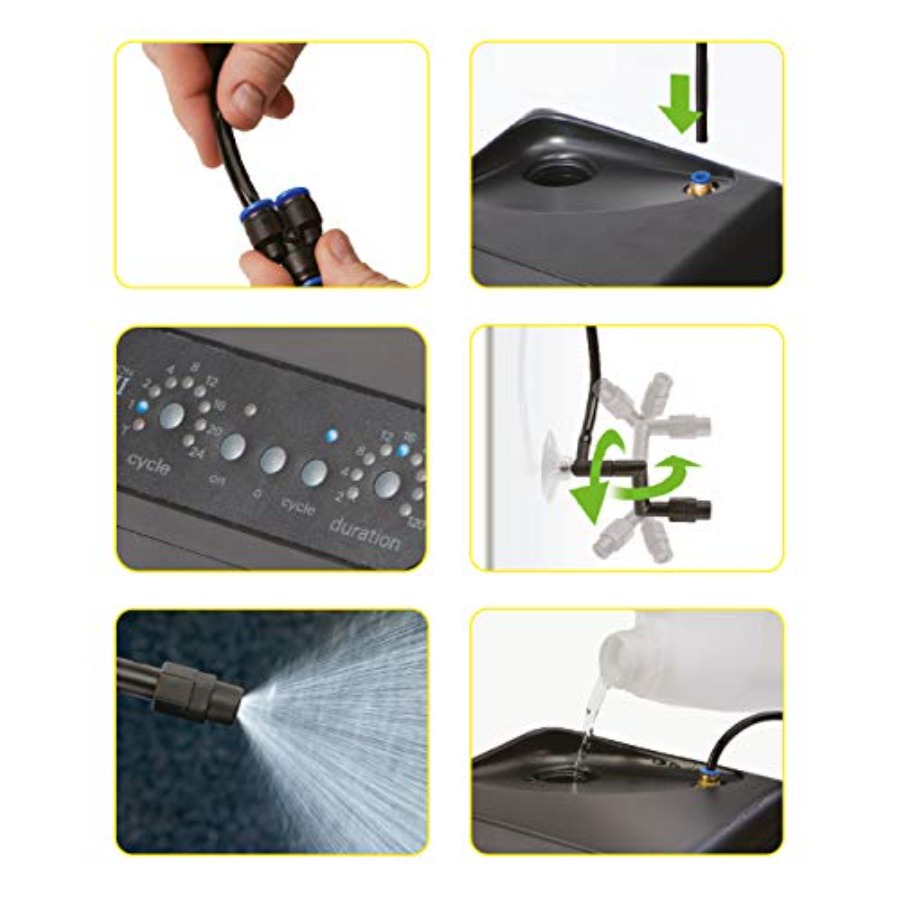 爬虫類テラリウムミストシステム、ステンレス製ノズル、黒色、精 - Misting Nozzle Reptile のレビューと価格
