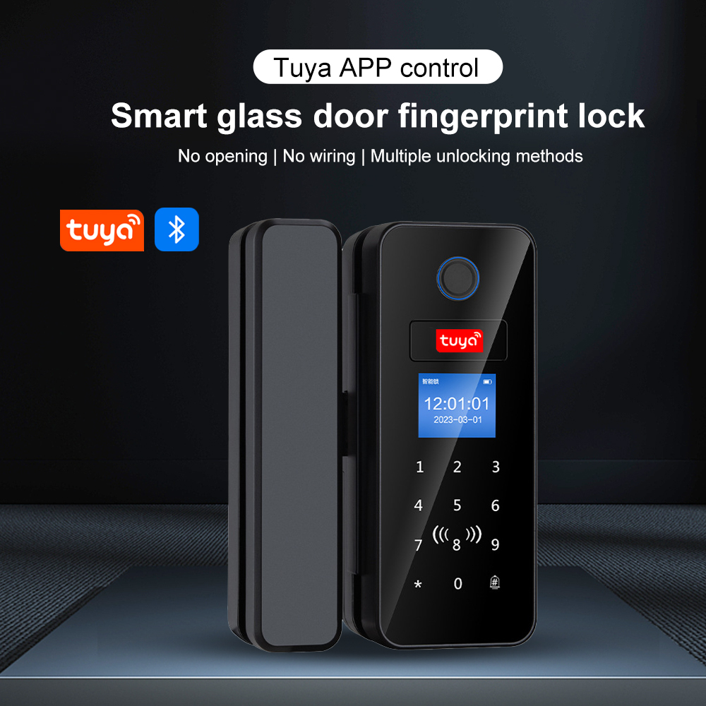 ダブルフックスマートガラスドアロックガラス引き戸 Tuya  - Glass Door Hinge のレビューと価格