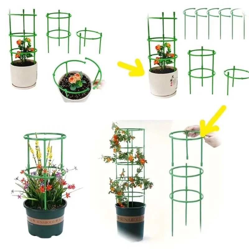 植物サポートパイルガーデン半円形フラワースタンドケージ植物成 - Vine Climbing Plastic のレビューと価格
