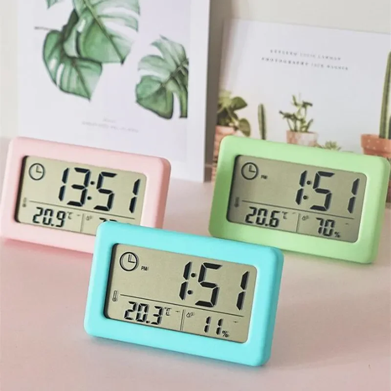 バッテリー駆動のミニデジタル壁掛け時計、温度および湿度時計、 - Digital Hygrometer Probe のレビューと価格
