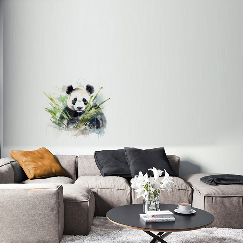 C76 #   水彩パンダウォールステッカー子供部屋の背景家 - Pvc Panel Background のレビューと価格