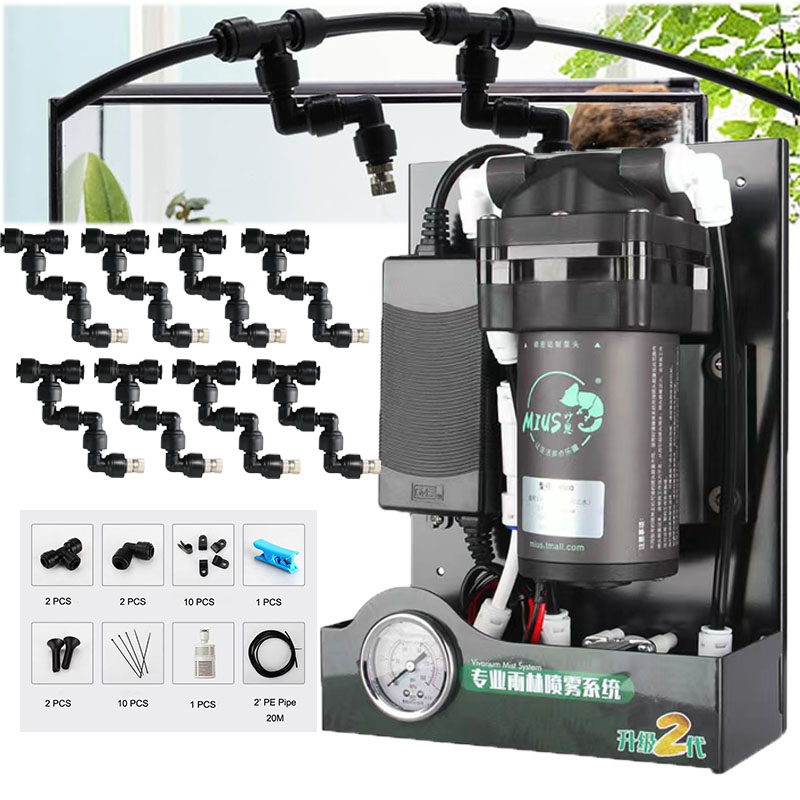 爬虫類ミスタースプレーシステムポンプ調整可能360 ° ミス - Misting Nozzle Reptile のレビューと価格